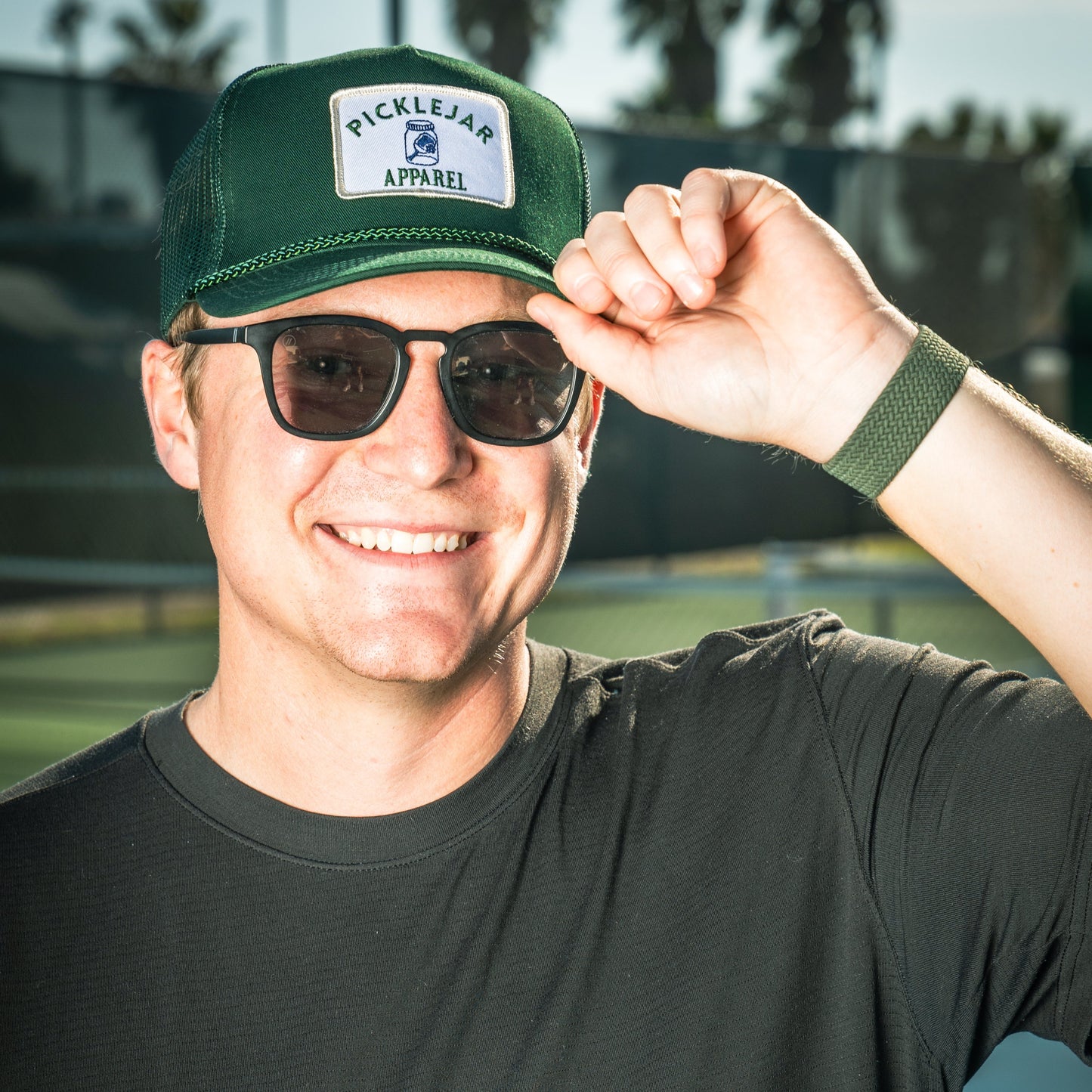 PICKLEJAR PATCH: FOREST GREEN TRUCKER HAT