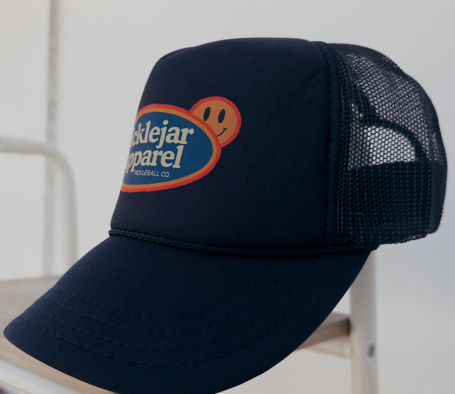 KIDS HAT: PICKLEBALL NAVY FOAM TRUCKER HAT