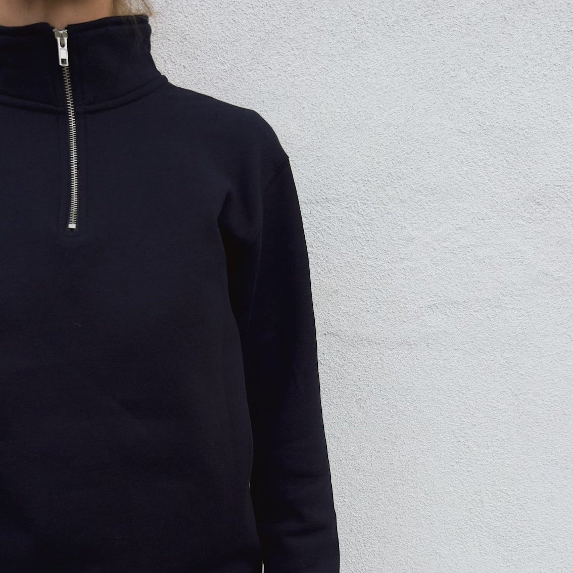Navy Blue Picklejar Apparel Quarter-Zip Sweatshirt Pullover