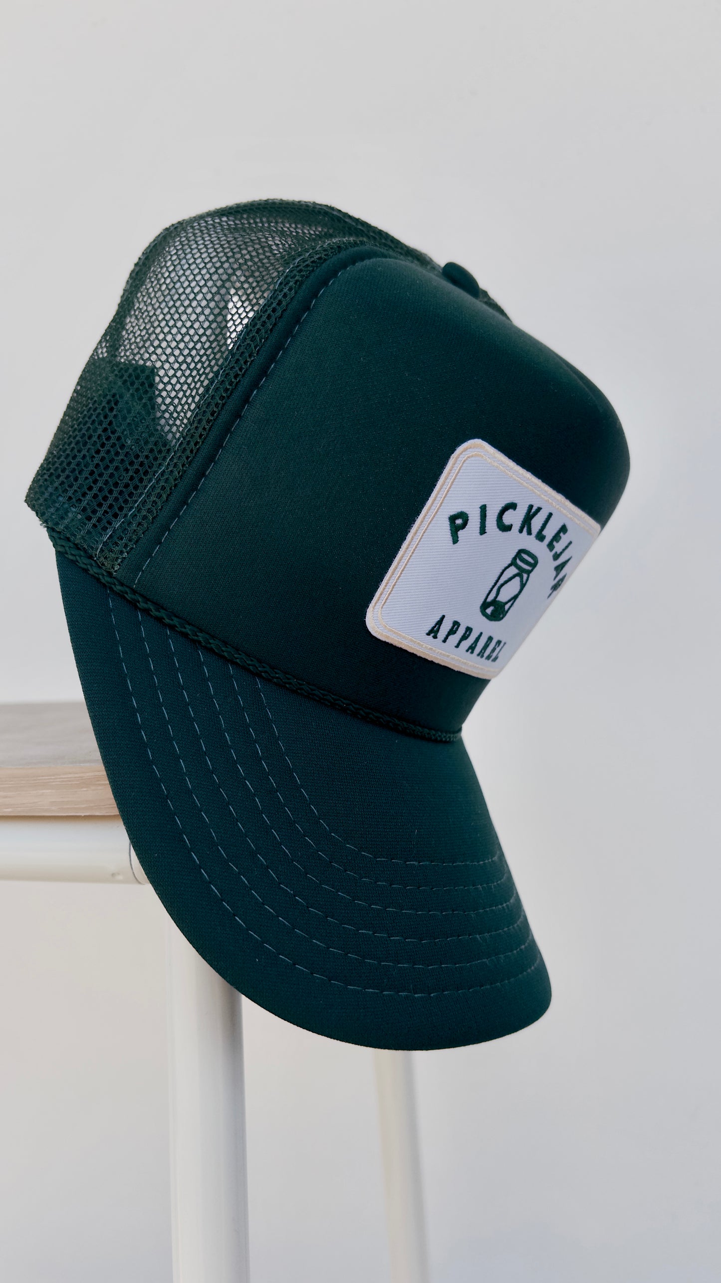 PICKLEJAR PATCH: FOREST GREEN TRUCKER HAT