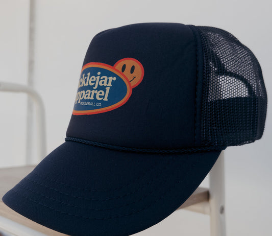 KIDS HAT: PICKLEBALL NAVY FOAM TRUCKER HAT